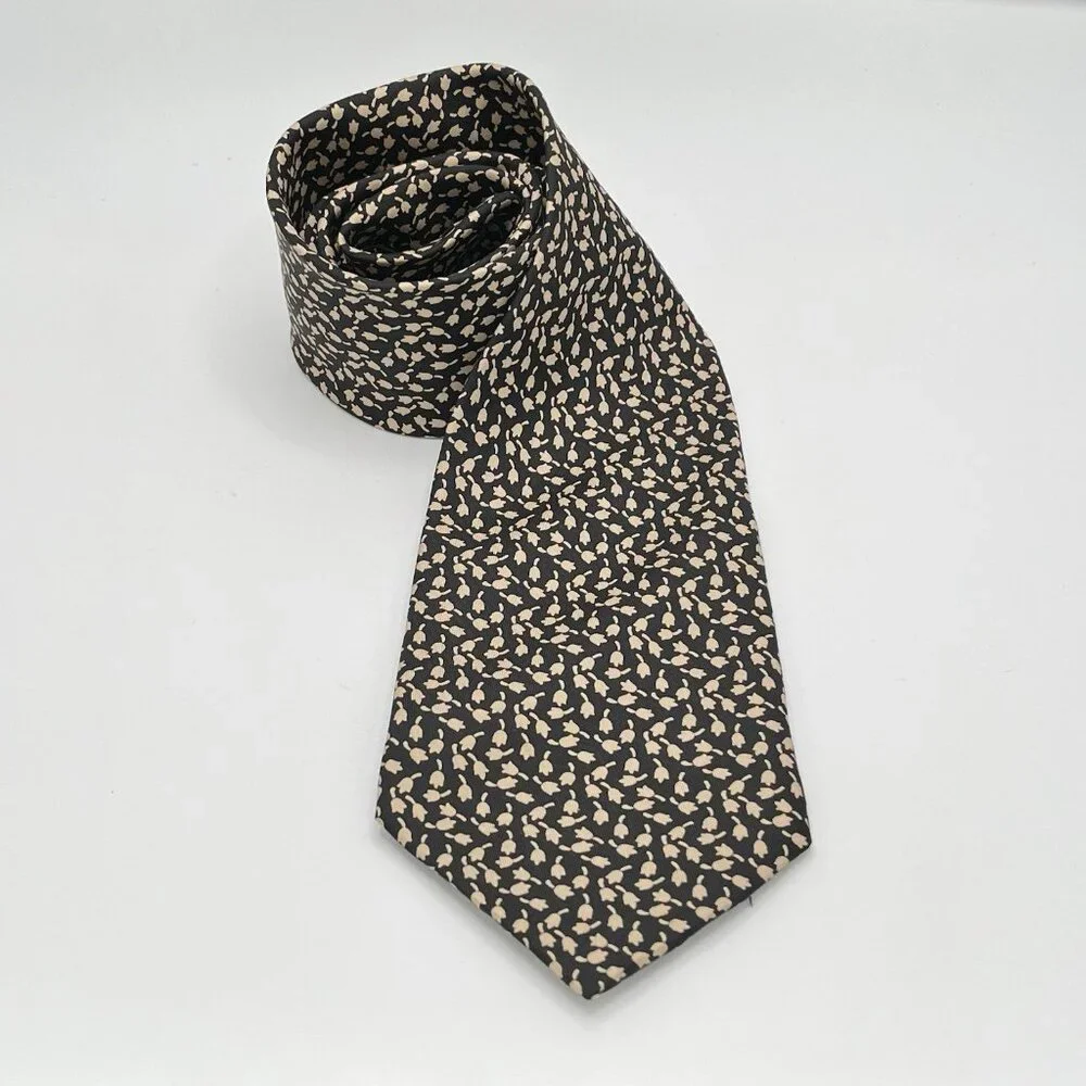 Vintage Yves Dorsey Paris 100% Silk Tulip Tie Made In France Business Designer